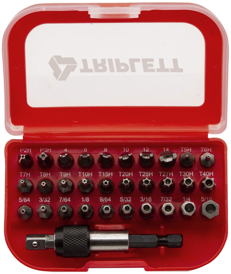 Triplett TSBK-001 Security Bit Kit 32-Piece Kit with 30 Industrial-Grade Bits for Tamper Proof Fasteners - Image 1